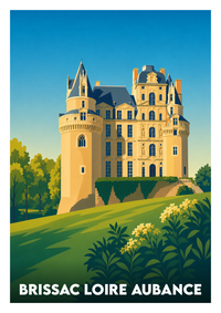 Affiche souvenir de Brissac Loire Aubance – image brute sans cadre