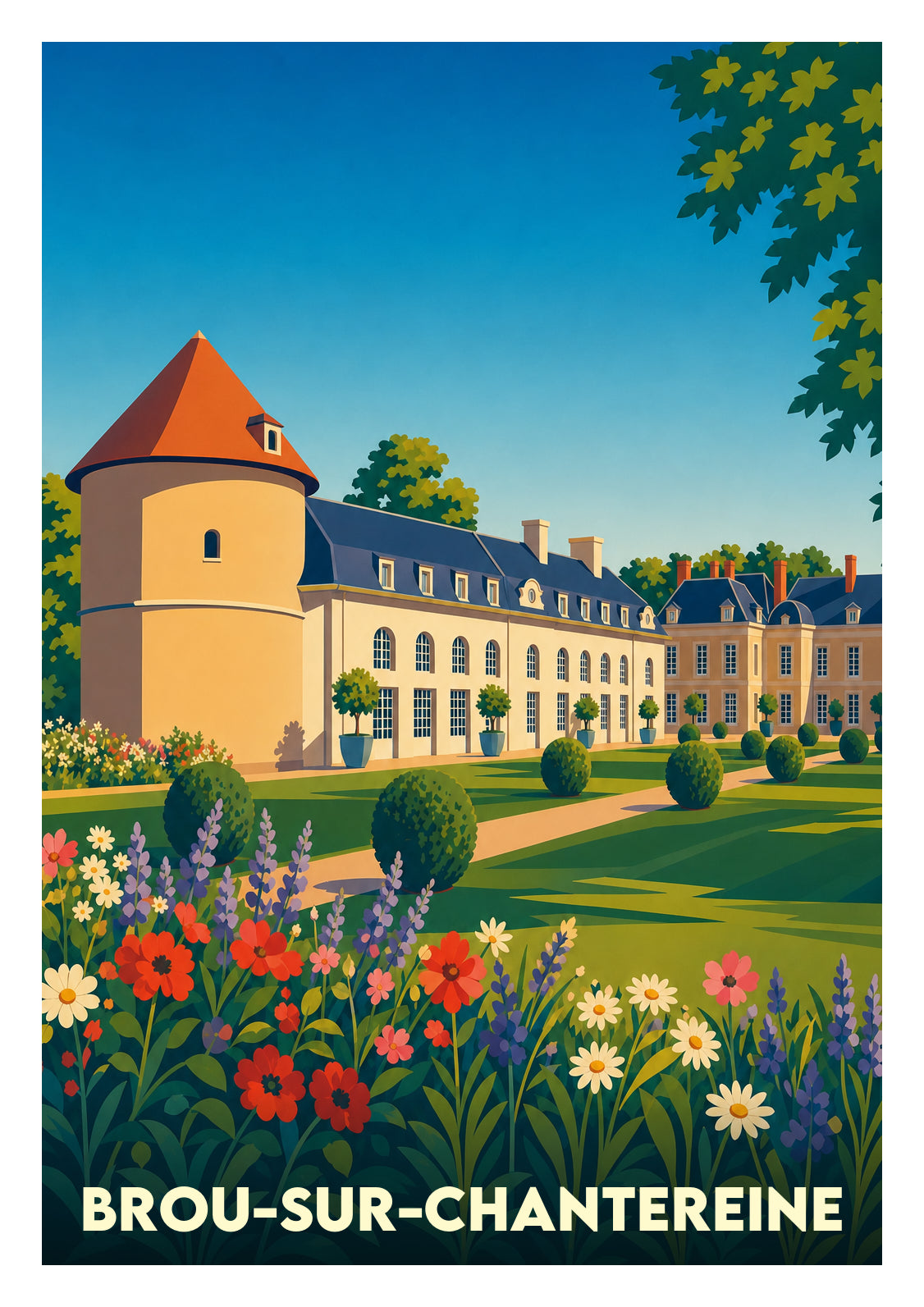 Affiche souvenir de Brou-sur-Chantereine – image brute sans cadre
