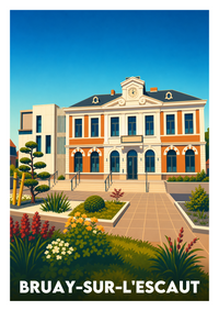 Affiche souvenir de Bruay-sur-l'Escaut – image brute sans cadre