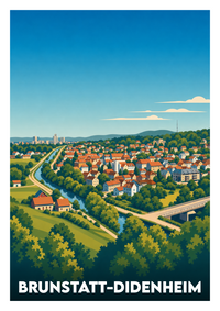 Affiche souvenir de Brunstatt-Didenheim – image brute sans cadre