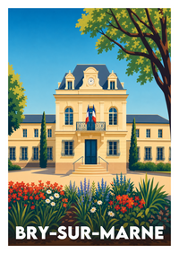 Affiche souvenir de Bry-sur-Marne – image brute sans cadre