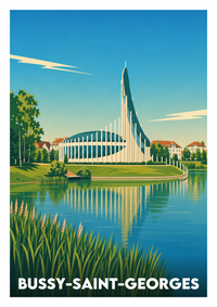 Affiche souvenir de Bussy-Saint-Georges – image brute sans cadre
