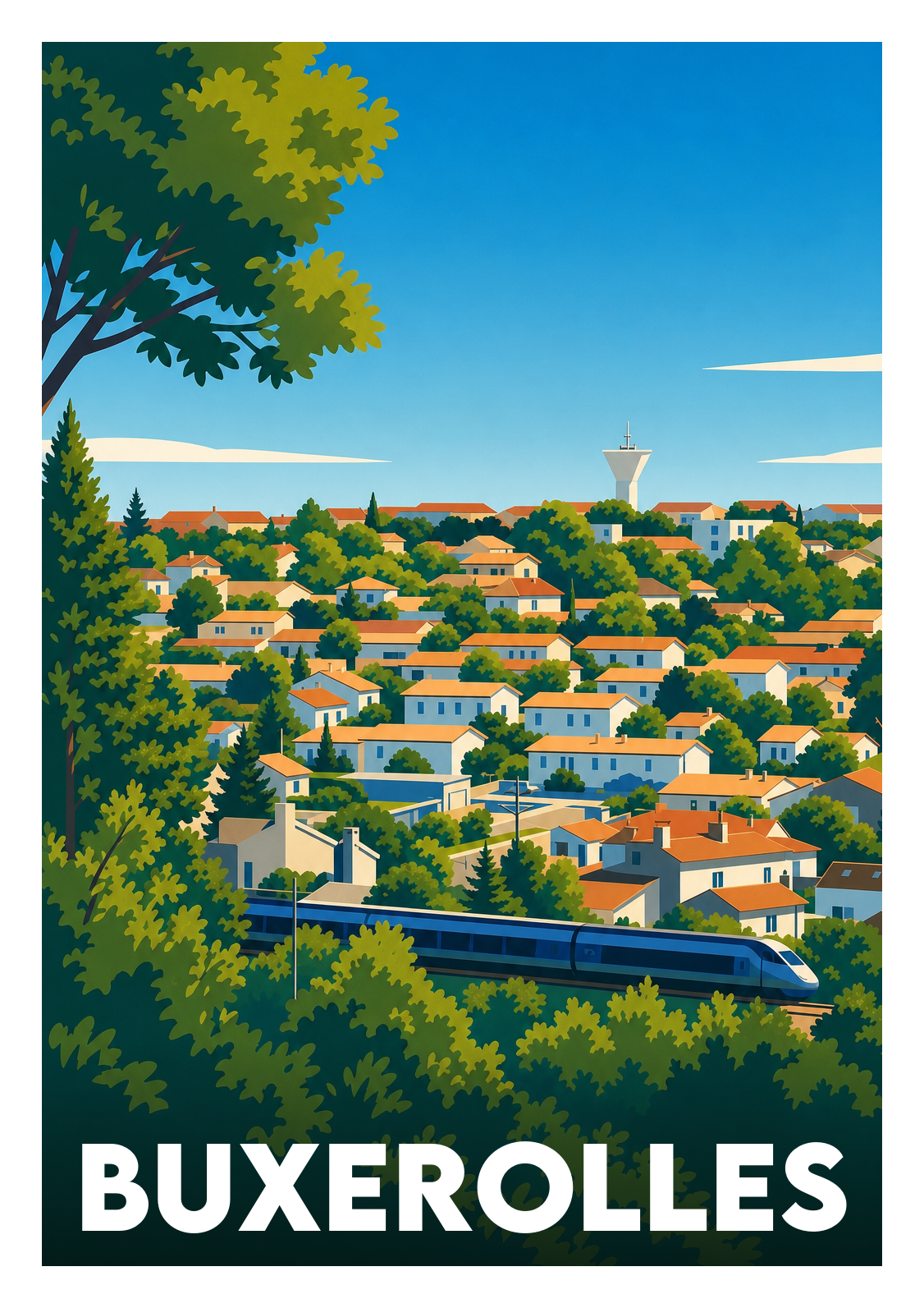 Affiche souvenir de Buxerolles – image brute sans cadre