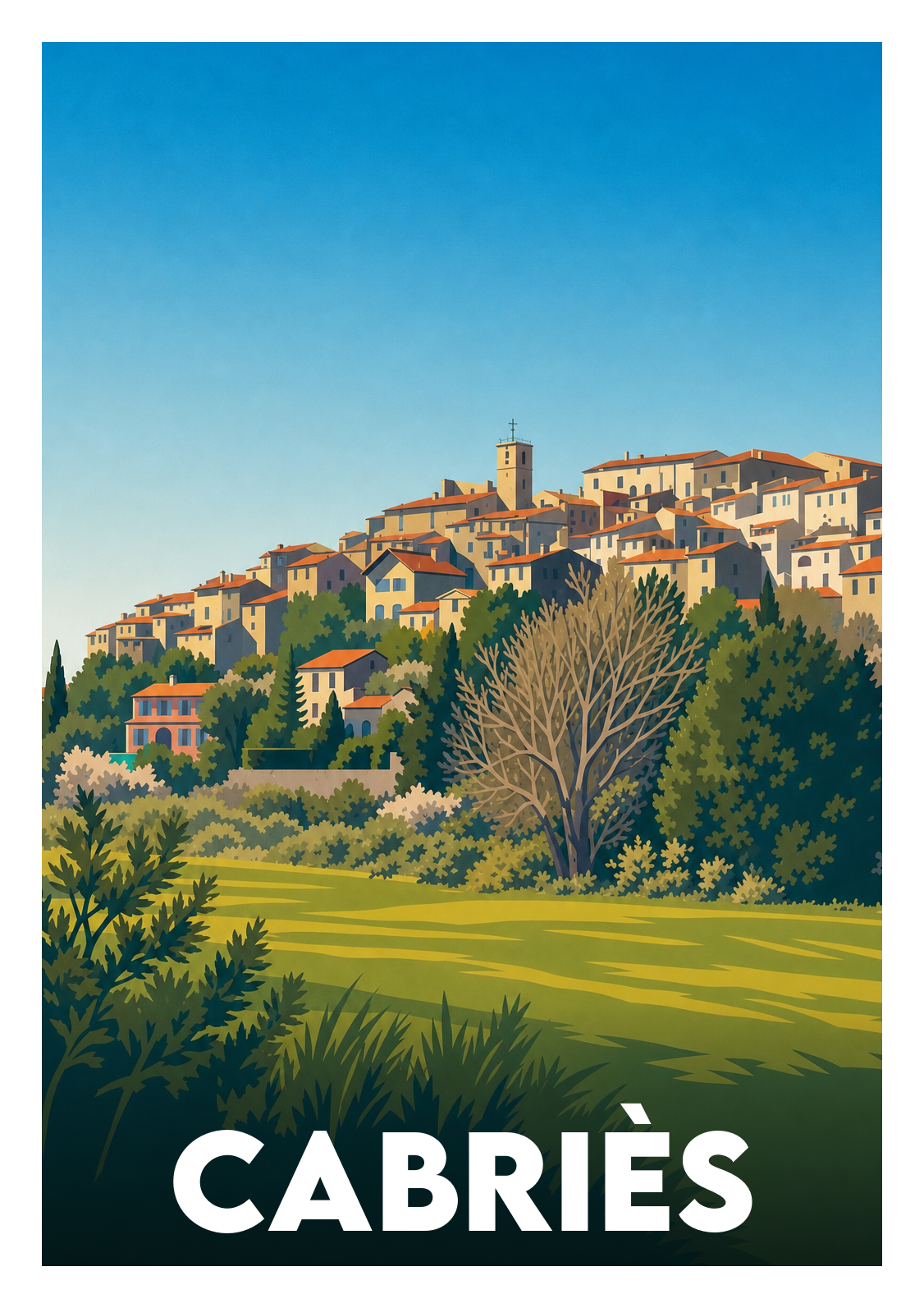 Affiche souvenir de Cabriès – image brute sans cadre