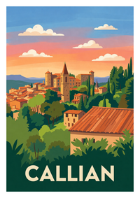 Affiche souvenir de Callian – image brute sans cadre