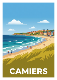 Affiche souvenir de Camiers – image brute sans cadre