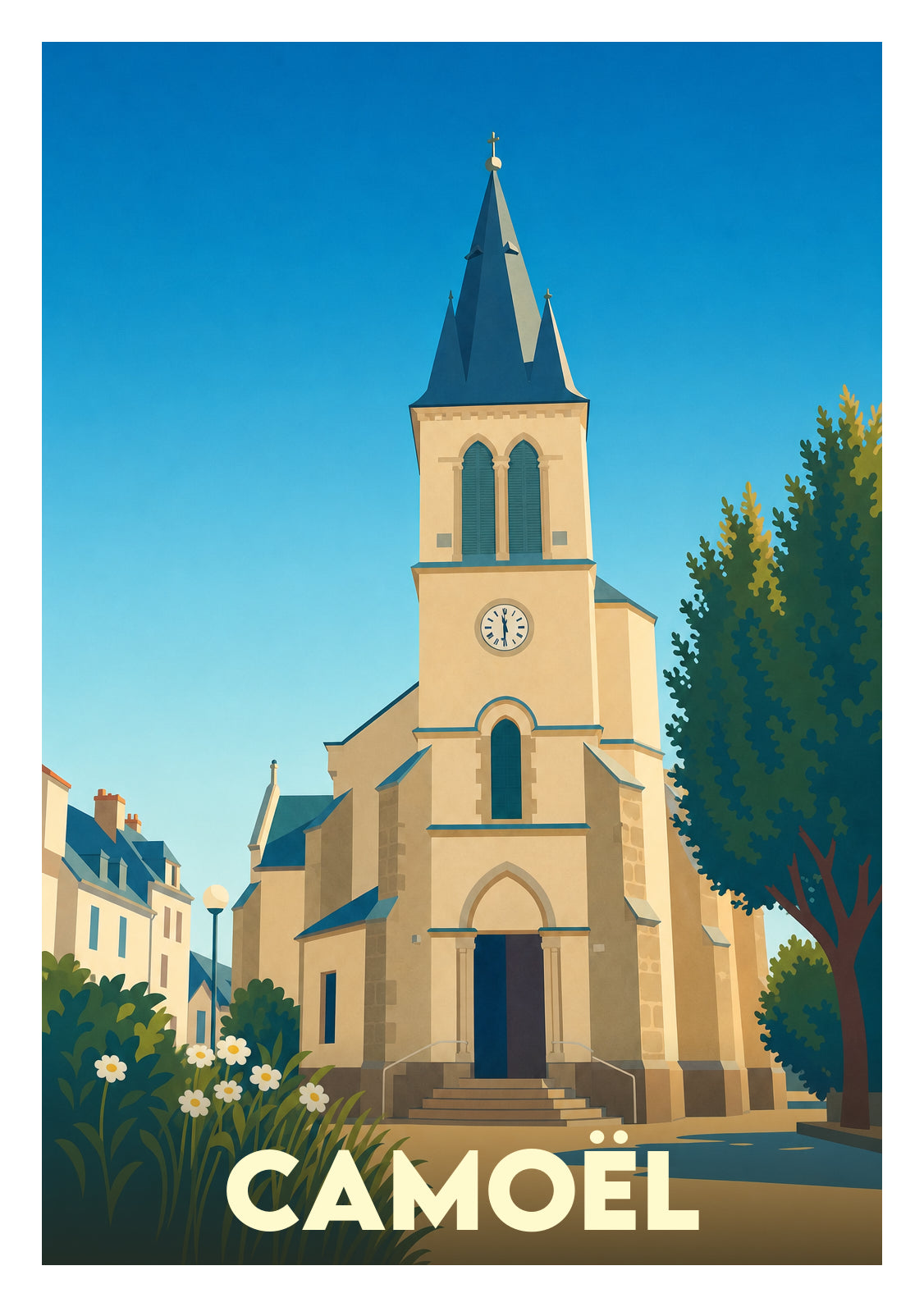 Affiche souvenir de Camoël – image brute sans cadre