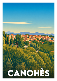 Affiche souvenir de Canohès – image brute sans cadre
