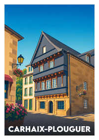 Affiche souvenir de Carhaix-Plouguer – image brute sans cadre