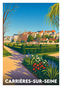 Affiche souvenir de Carrières-sur-Seine – image brute sans cadre
