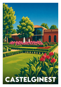 Affiche souvenir de Castelginest – image brute sans cadre