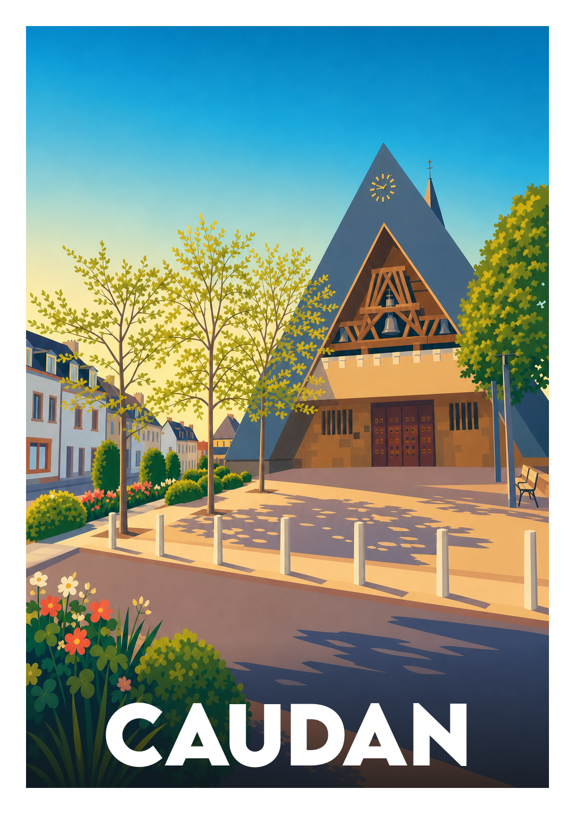 Affiche souvenir de Caudan – image brute sans cadre