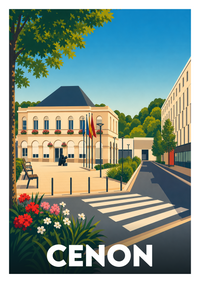 Affiche souvenir de Cenon – image brute sans cadre