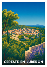 Affiche souvenir de Céreste-en-Luberon – image brute sans cadre