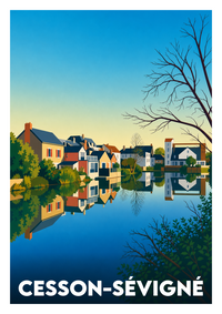 Affiche souvenir de Cesson-Sévigné – image brute sans cadre
