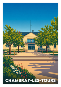 Affiche souvenir de Chambray-lès-Tours – image brute sans cadre
