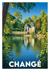 Affiche souvenir de Changé – image brute sans cadre