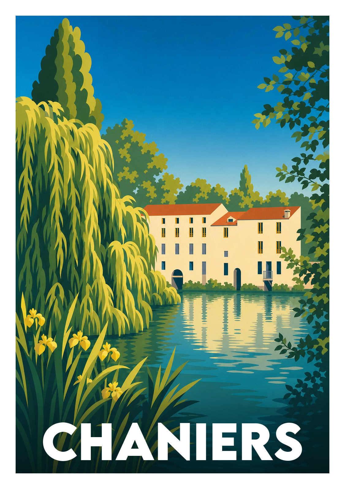 Affiche souvenir de Chaniers – image brute sans cadre