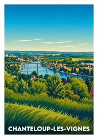 Affiche souvenir de Chanteloup-les-Vignes – image brute sans cadre