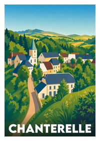 Affiche souvenir de Chanterelle – image brute sans cadre