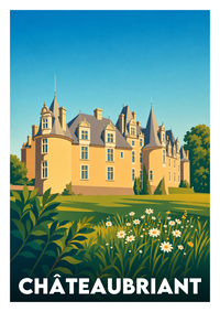 Affiche souvenir de Châteaubriant – image brute sans cadre