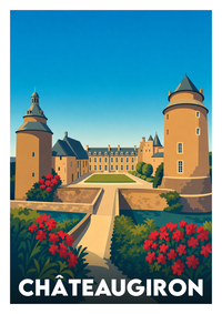Affiche souvenir de Châteaugiron – image brute sans cadre