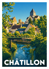 Affiche souvenir de Châtillon – image brute sans cadre