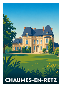 Affiche souvenir de Chaumes-en-Retz – image brute sans cadre