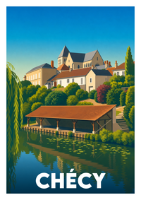 Affiche souvenir de Chécy – image brute sans cadre