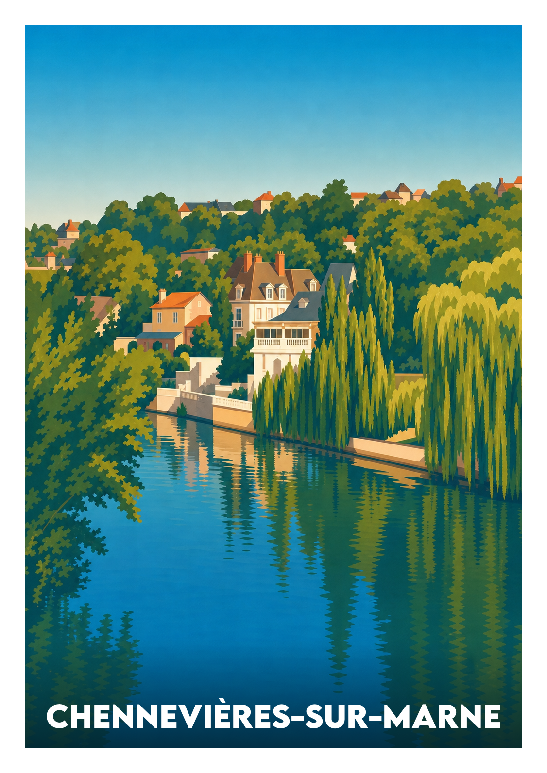 Affiche souvenir de Chennevières-sur-Marne – image brute sans cadre