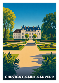 Affiche souvenir de Chevigny-Saint-Sauveur – image brute sans cadre