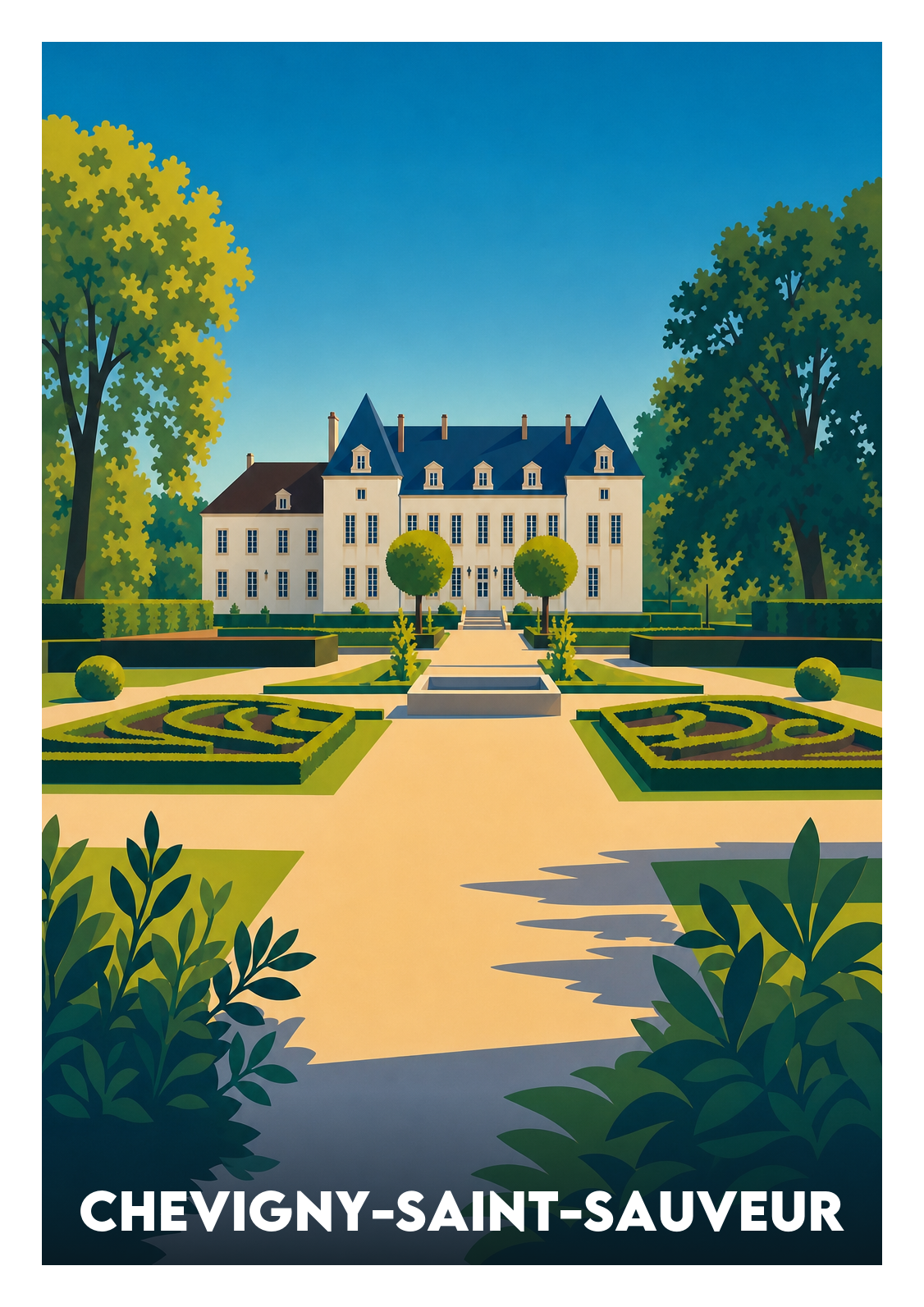 Affiche souvenir de Chevigny-Saint-Sauveur – image brute sans cadre