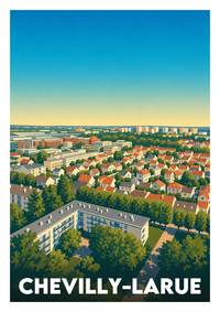 Affiche souvenir de Chevilly-Larue – image brute sans cadre