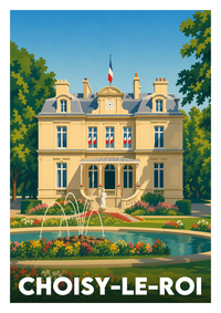Affiche souvenir de Choisy-le-Roi – image brute sans cadre