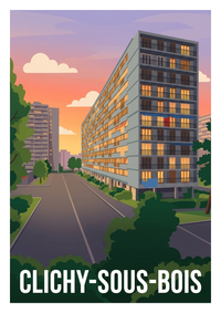 Affiche souvenir de Clichy-sous-Bois – image brute sans cadre
