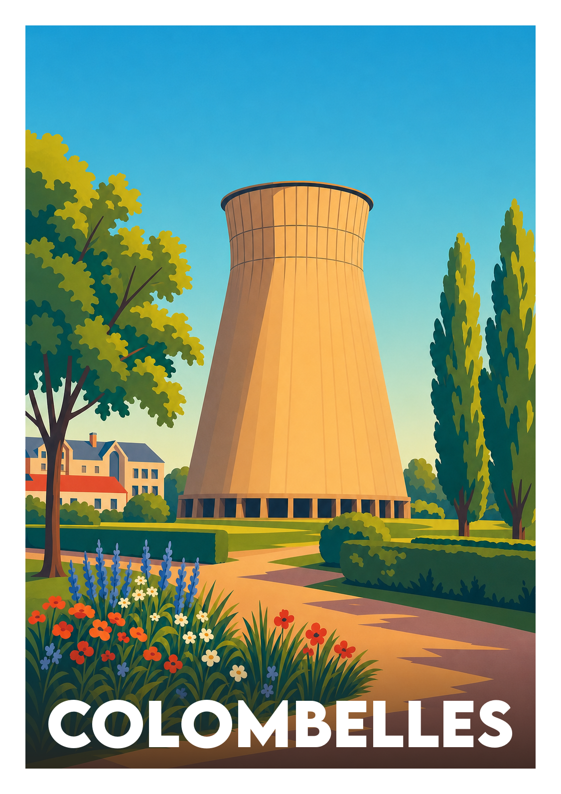 Affiche souvenir de Colombelles – image brute sans cadre