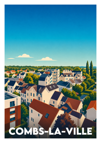Affiche souvenir de Combs-la-Ville – image brute sans cadre
