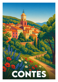 Affiche souvenir de Contes – image brute sans cadre