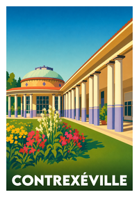 Affiche souvenir de Contrexéville – image brute sans cadre
