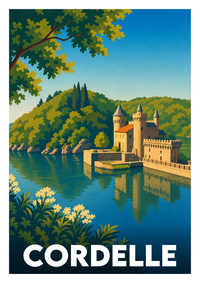 Affiche souvenir de Cordelle – image brute sans cadre