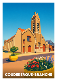 Affiche souvenir de Coudekerque-Branche – image brute sans cadre