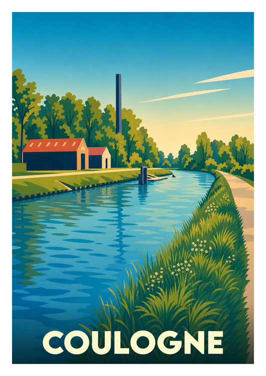 Affiche souvenir de Coulogne – image brute sans cadre