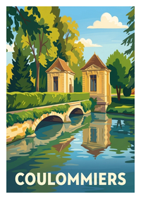 Affiche souvenir de Coulommiers – image brute sans cadre