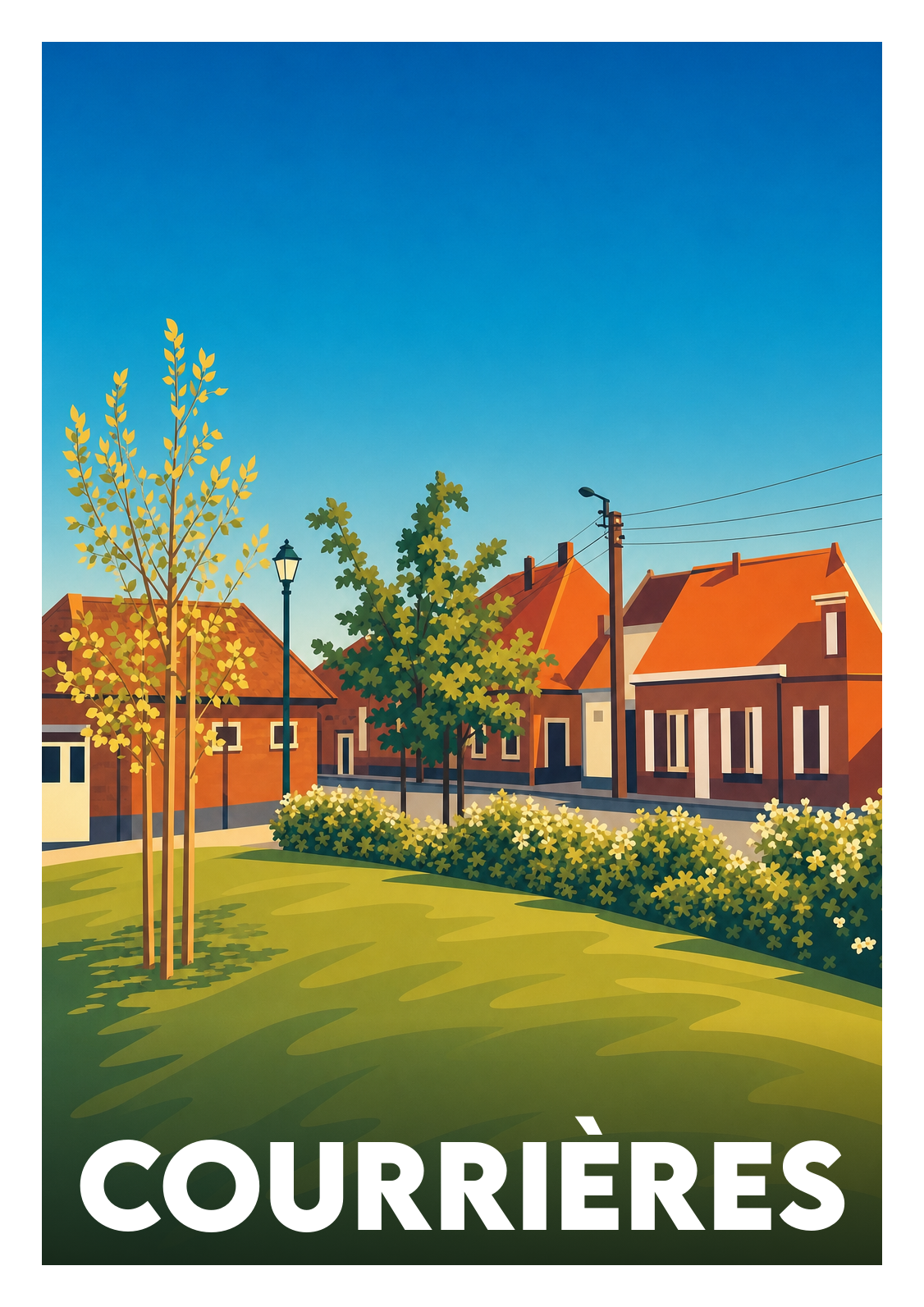 Affiche souvenir de Courrières – image brute sans cadre