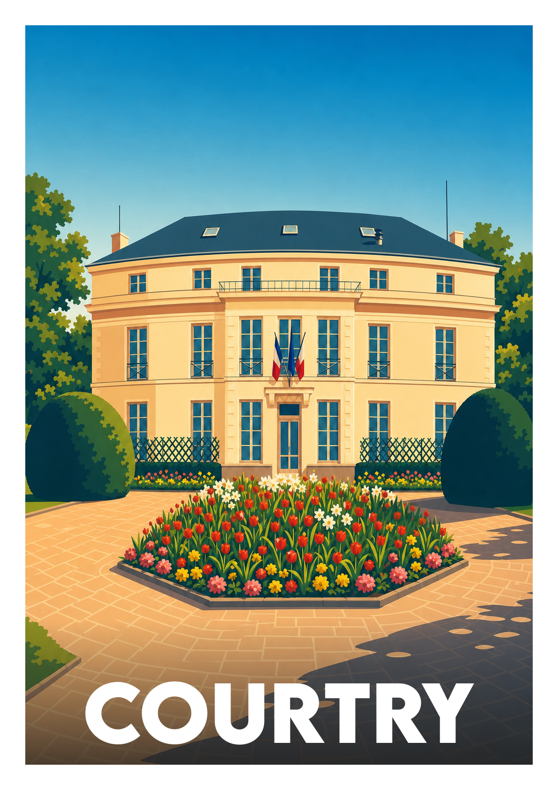 Affiche souvenir de Courtry – image brute sans cadre