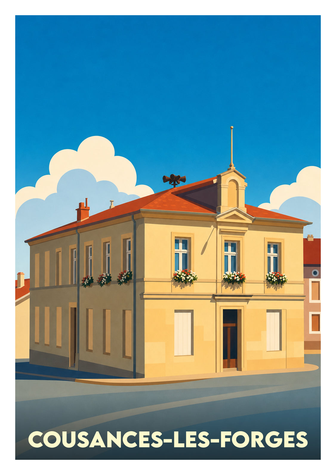 Affiche souvenir de Cousances-les-Forges – image brute sans cadre