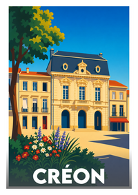 Affiche souvenir de Créon – image brute sans cadre