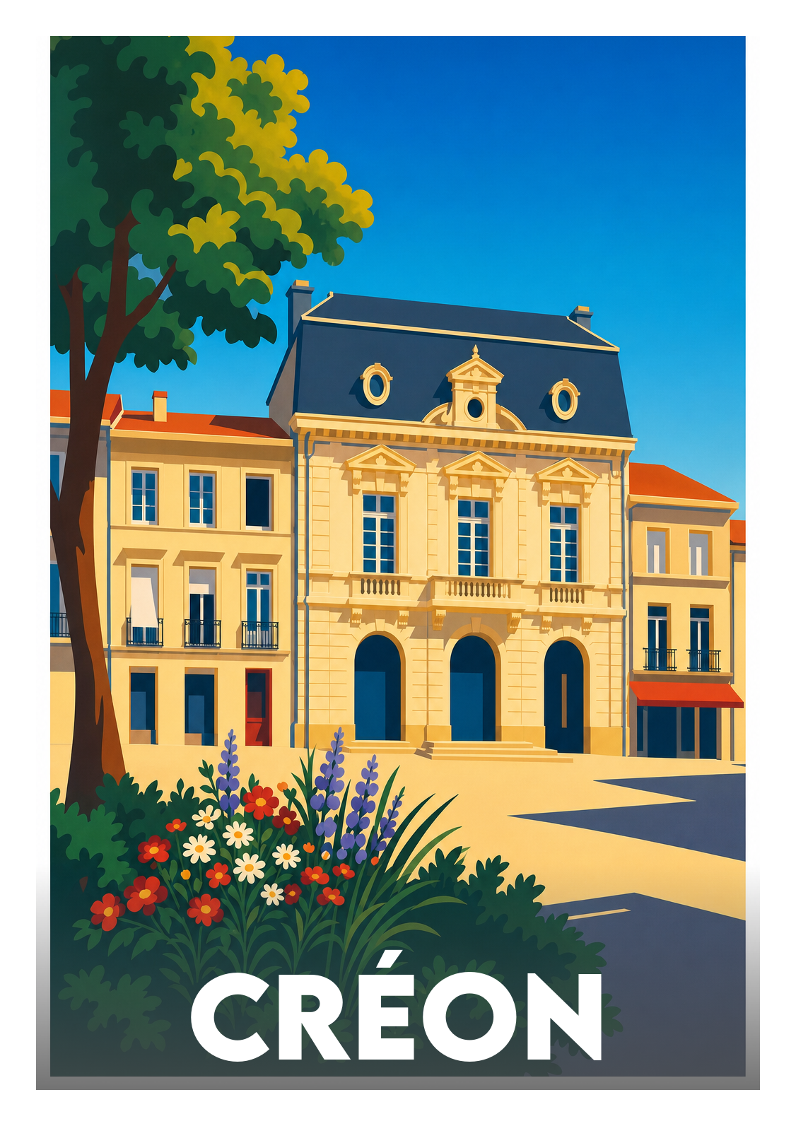 Affiche souvenir de Créon – image brute sans cadre