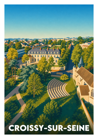 Affiche souvenir de Croissy-sur-Seine – image brute sans cadre