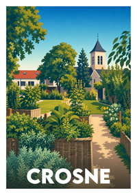 Affiche souvenir de Crosne – image brute sans cadre